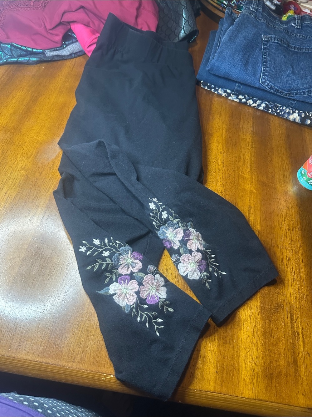 torrid Black Leggings with Subtle White Logo Print